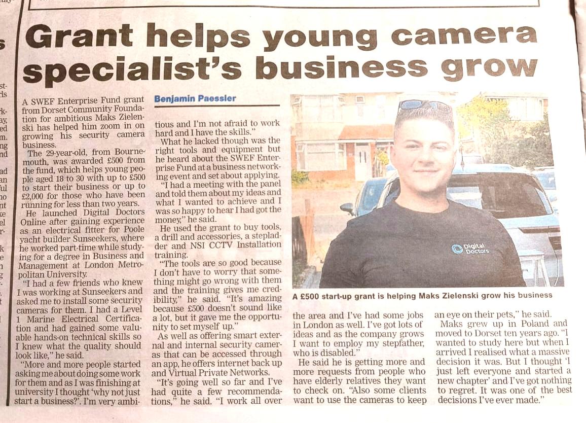 Digital Doctors Online featured in Bournemouth Echo newspaper article